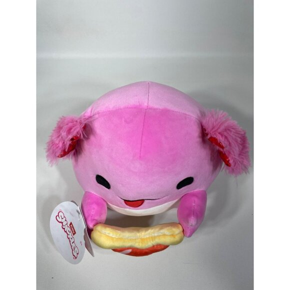 Snackles Valentines Darcy The Axolotl With Heart Cookie 8" Plush - Picture 10 of 10